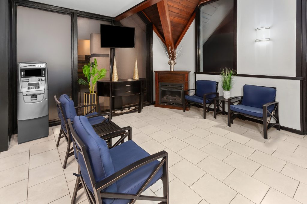 Hotel lobby at Travelodge by Wyndham Milwaukee