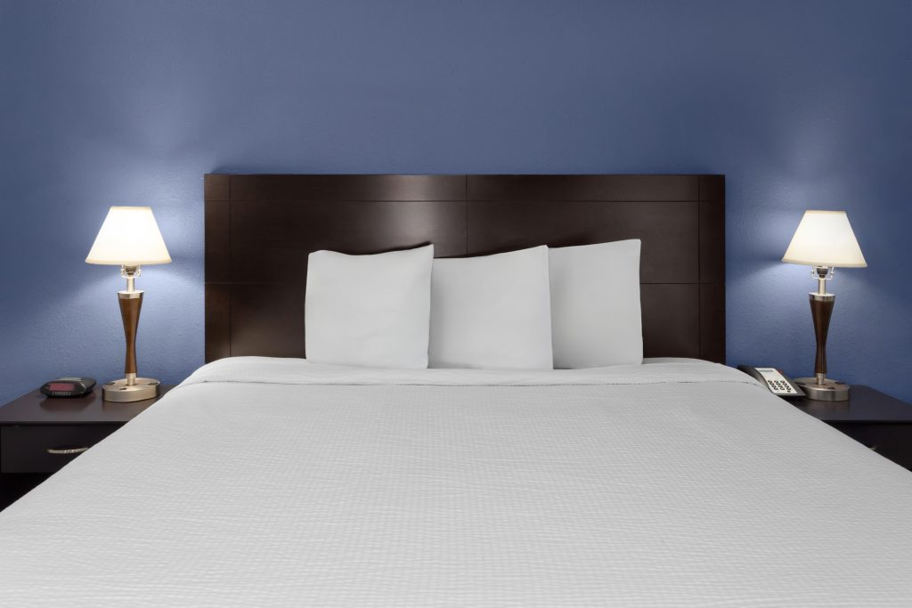 King bed guest room at Travelodge by Wyndham Milwaukee